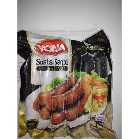 Jual Yona Sosis Sapi Bakar Beef Sausage Gram Frozen Food Shopee