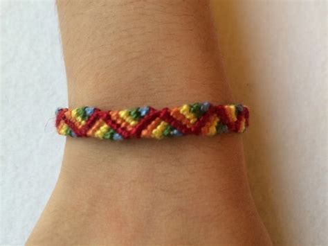 Skinny Rainbow Zig Zag Friendship Bracelet