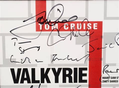 Lot - VALKYRIE MOVIE POSTER WITH SIGNATURES.