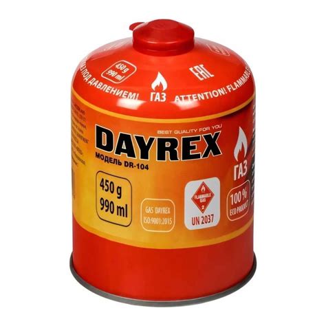 Газовый баллон DAYREX 104 450 г 629936 - выгодная цена, отзывы ...