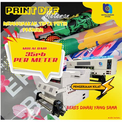 Jual Print Sablon Dtf Satuan Meteran Digital Plastisol Uk X Cm