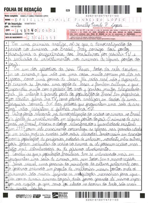 Democratização Do Acesso Ao Cinema No Brasil Redação Nota Mil