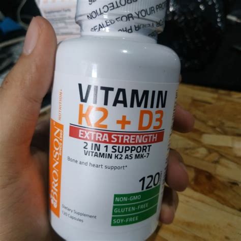 Jual Bronson Vitamin K2 MK 7 Plus Vitamin D3 120 Capsules Shopee