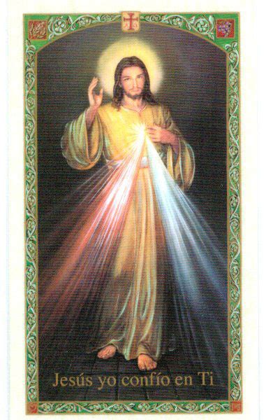 Divine Mercy Spanish Holy Card