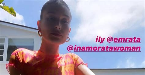 Hailey Baldwin Flashes Toned Midriff In Mesh Top And Microscopic String Bikini Bottoms Daily Star