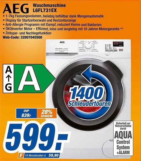 Aeg Waschmaschine L Fl Ex Angebot Bei Expert Prospekte De