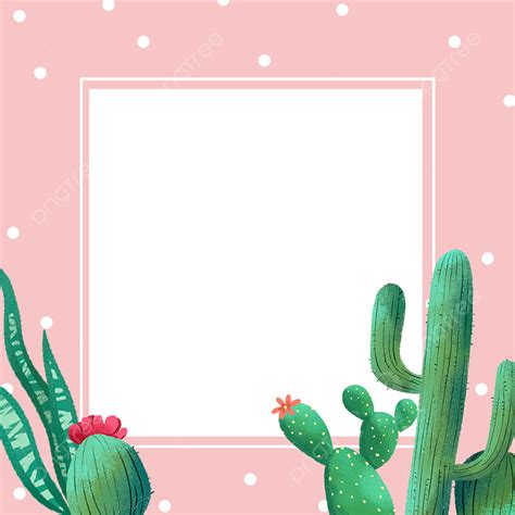 Cactus Border Png Picture Summer Pink Cactus Border 4 Cactus