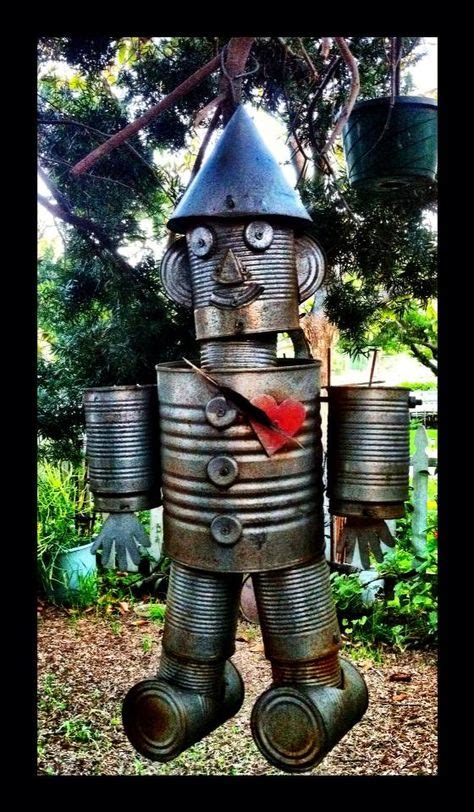 23 Tin Man Out Of Cans Ideas Tin Man Tin Can Crafts Tin