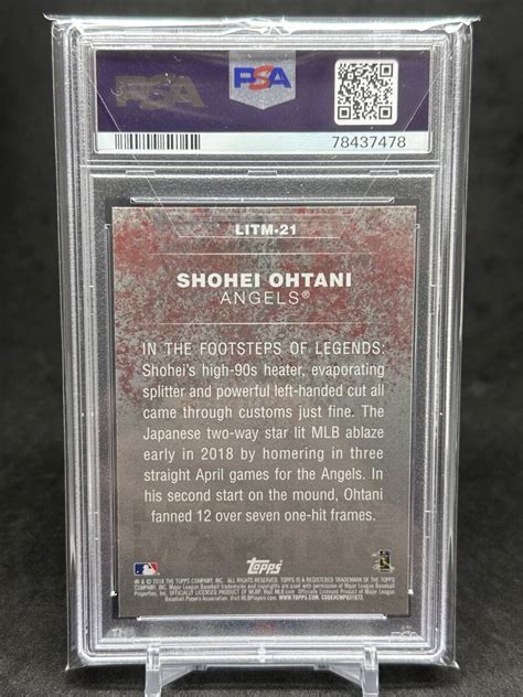 青パラ 大谷翔平 RC 2018 Topps Update LITM 21 Shohei Ohtani Legends in the