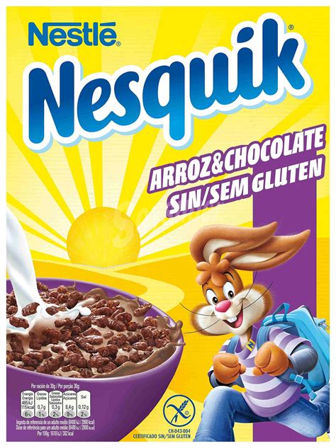 Nesquik Nestlé Cereal De Arroz Y Chocolate Sin Gluten Caja 310 G