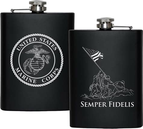 Amazon USMC 8 Oz Flask Stainless Steel Hip Flask For Liquor