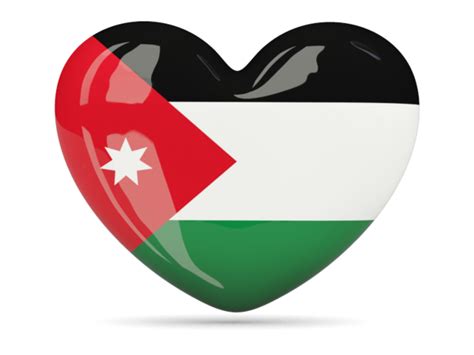 Heart Icon Illustration Of Flag Of Jordan