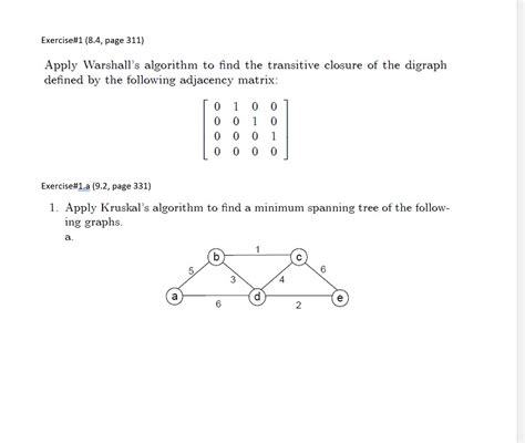 Solved Apply Warshall S Algorithm To Find The Transitive Chegg