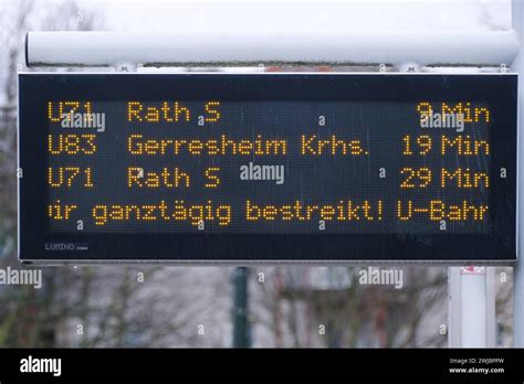 D Sseldorf Anzeigentafel Infotafel Tram U Bahn Strassenbahn