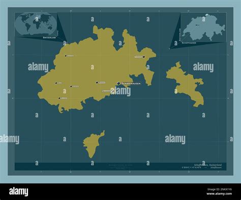 Schaffhausen Canton Of Switzerland Solid Color Shape Locations And