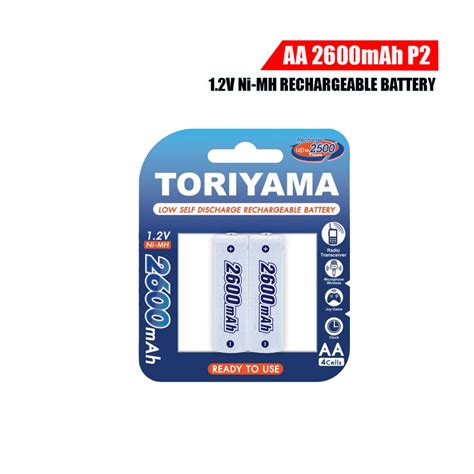 Toriyama Aa 2600mah P2 ถ่านชาร์จ แพ็ค 2 ก้อน Shopee Thailand