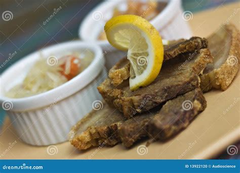 Fried Crispy Pork Bagnet Stock Photo Image Of Bagoong 13922120