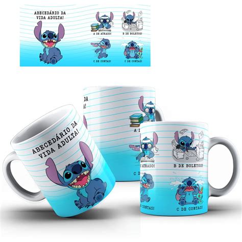 Caneca Personalizada Stitch Vida Adulta Elo Produtos Especiais