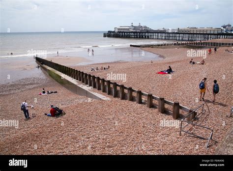 Hastings seafront and pier Stock Photo - Alamy