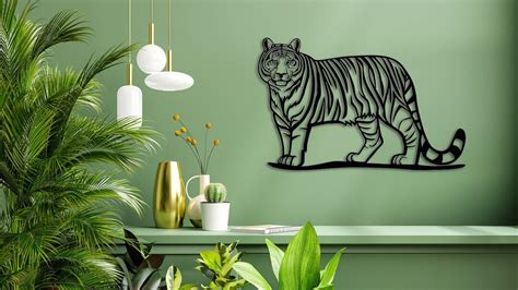 Tiger Metal Wall Decor-tiger Metal Art-tiger Poster-animal Wall Decal ...