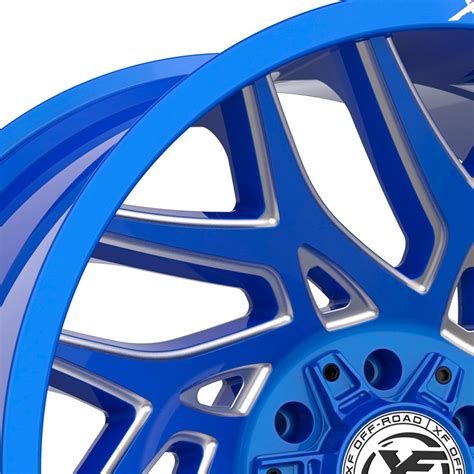 Xf Off Road® Xf 229 Wheels Blue With Milled Accents Rims