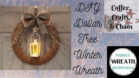 Dollar Tree Diy Winter Wreath In Participation With Diy With Nadia S