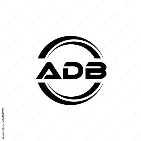 ADB letter logo design with white background in illustrator, vector logo modern alphabet font ...