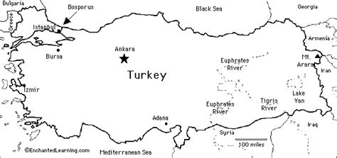 Blank Map Of Turkey And Surrounding Countries