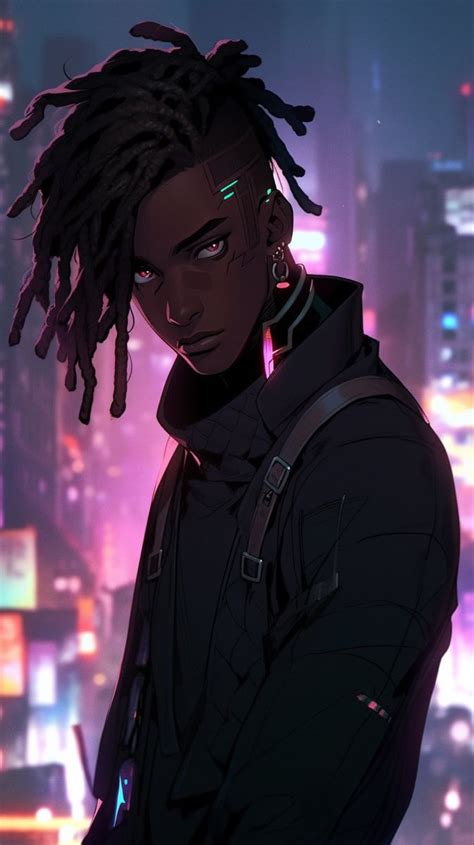 [afro Anime Art] Hopeless Romantic In 2024 Black Anime Guy Black