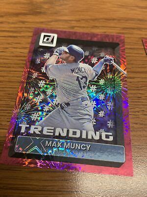 2022 Panini Max Muncy Trending Insert Pink Fireworks Parallel T 12 EBay