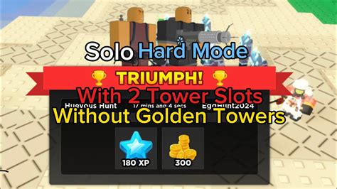 Solo The Hunt Hard Mode Triumph With Tower Slots And No Golden Towers