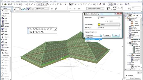 Complex Roofs In Archicad Editing Individual Roof Planes Youtube