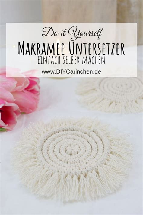 DIY Anleitung Makramee Untersetzer Einfach Selber Machen Makramee