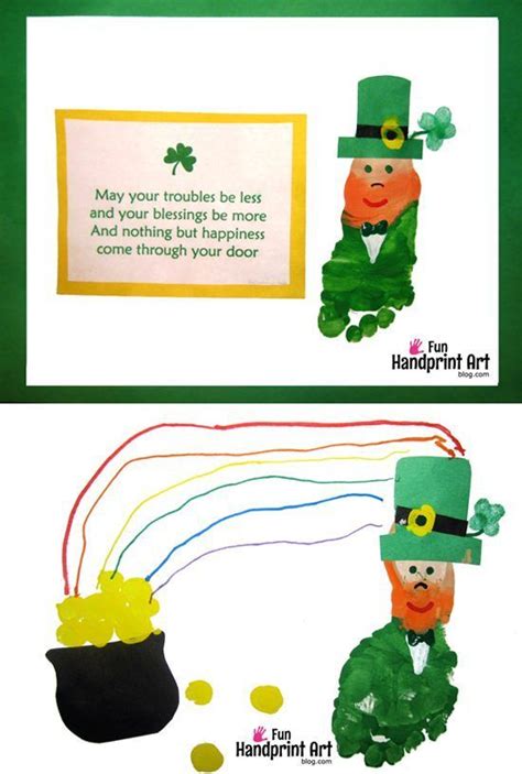 Footprint Leprechaun Craft And Wee Leprechaun Footprints St Patricks