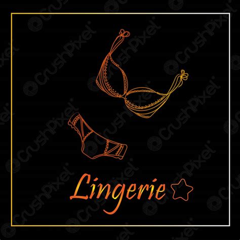 Fashionable Lingerie Collection For Women Vector Sketch Illustration Logo Of Stock Vector