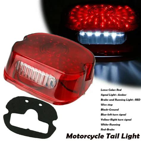 Motor Red Lens Led Tail Light Brake Turn Signal For Harley Tour Road