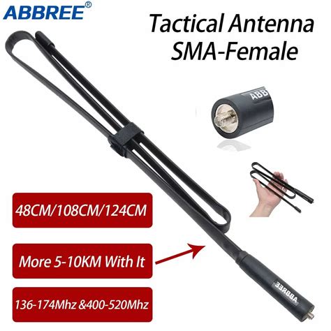 Abbree Cs Tactical Antenna Sma Female Dual Band Vhf Uhf Mhz