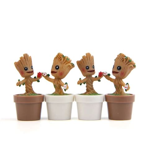 Maceta de Groot para bebé figura acción Pop Galaxy Groot miniaturas