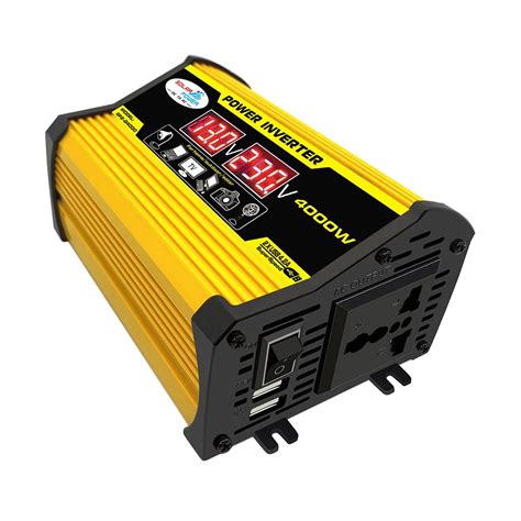 4000W Samochodowa Przetwornica Napi Cia DC 12V Do AC 220V 110V 50Hz