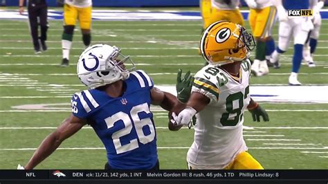 Aaron Rodgers Hail Mary Results In A Pass Interference Colts Vs