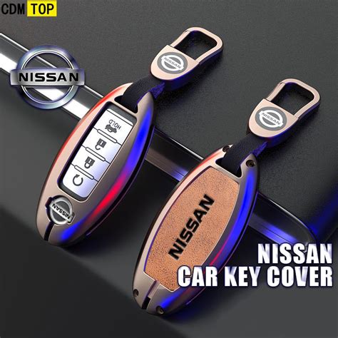 Nissan Keyless Remote Zinc Alloy Leather Car Key Cover Case Keychain