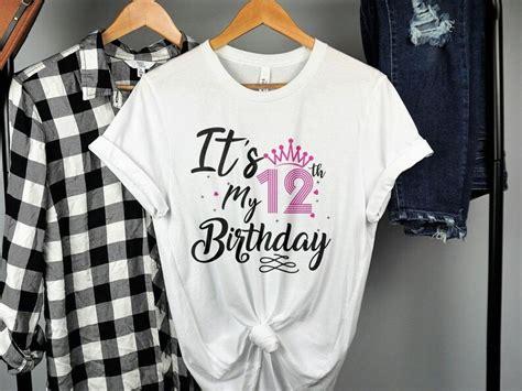 It S My Th Birthday Svg Twelve Years Old Birthday Girl Etsy