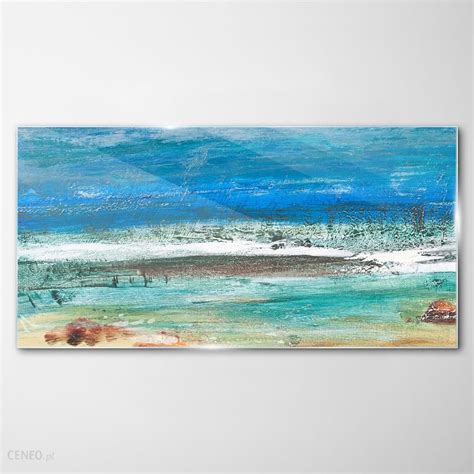 Coloray Obraz na Szkle abstrakcja plaża morze fale 140x70 cm