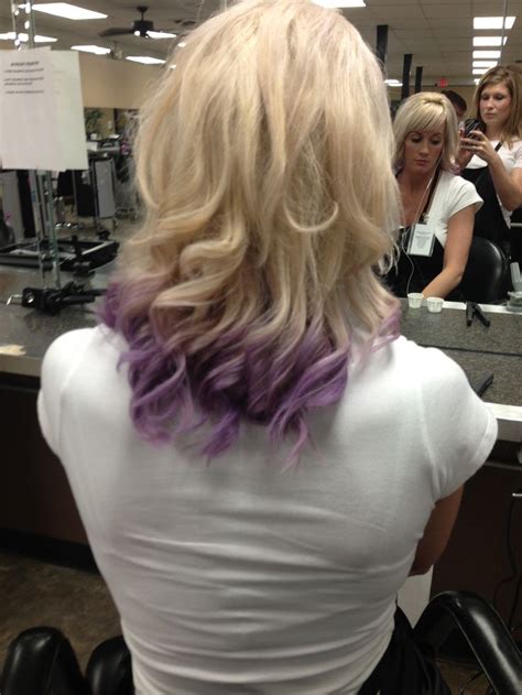 Purple Hair Chalk Ombr On Blonde Easy Way To Change Your Look Loves