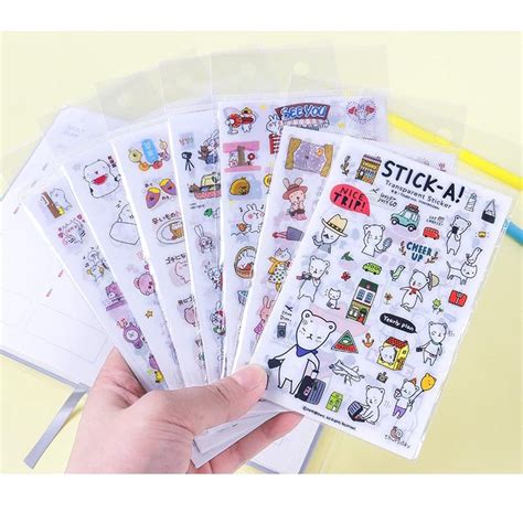 Jual Sticker In Diy Scrapbook Jurnal Stiker Ekspresi Korea