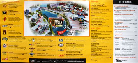 Universal Citywalk Orlando Map