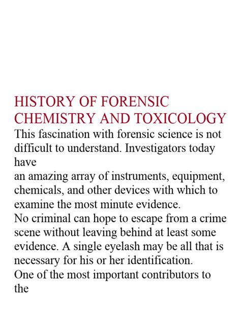 History of Forensic | PDF | Forensic Science | Law Enforcement