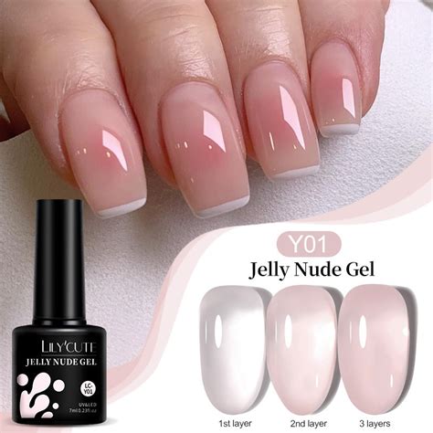 Lilycute Ml Jelly Nail Gel Polish Nude Pink Color Semi Permanent Uv Dull Jelly Gel Nail