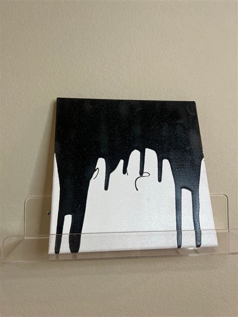 Black Drippy Painting - Etsy