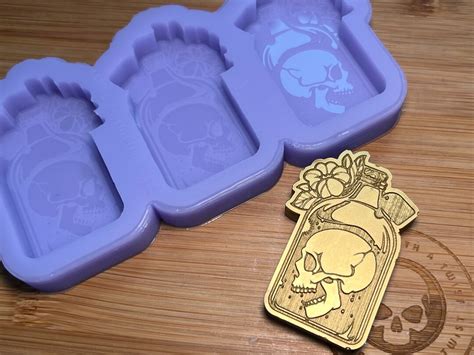 Skull Bottle Wax Melt Silicone Mold For Wax Skull Wax Melt Etsy